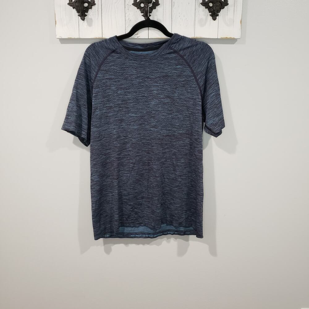 Rhone Training Tee Blue Black Performance Shirt Men Medium